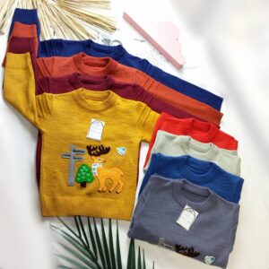 بافت بچگانه گوزنی گلدوزی برجسته