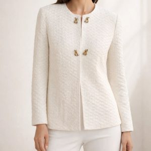 کت زنانه مجلسی سفید